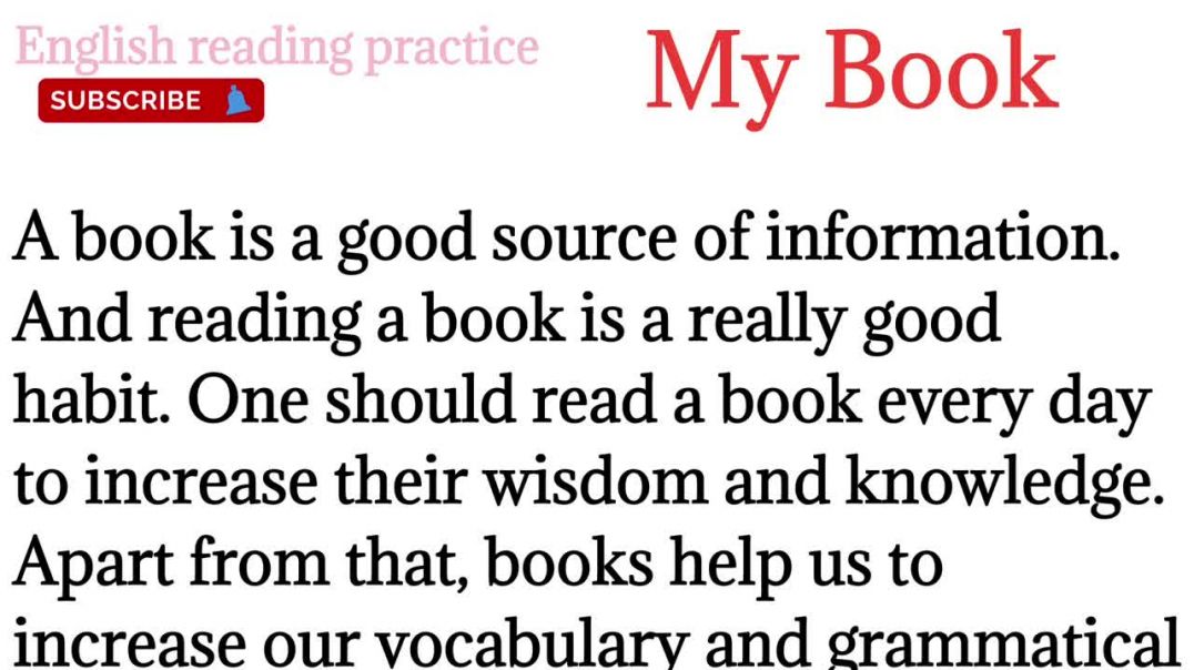 202,My book_ benefit of reading storybooks_english reading paragraph @English reading practice