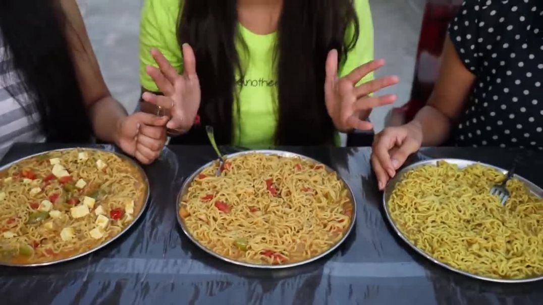 Paneer Maggi, Plane Maggi and Masala Maggi Eating Challenge Maggi Challenge Food Challenge