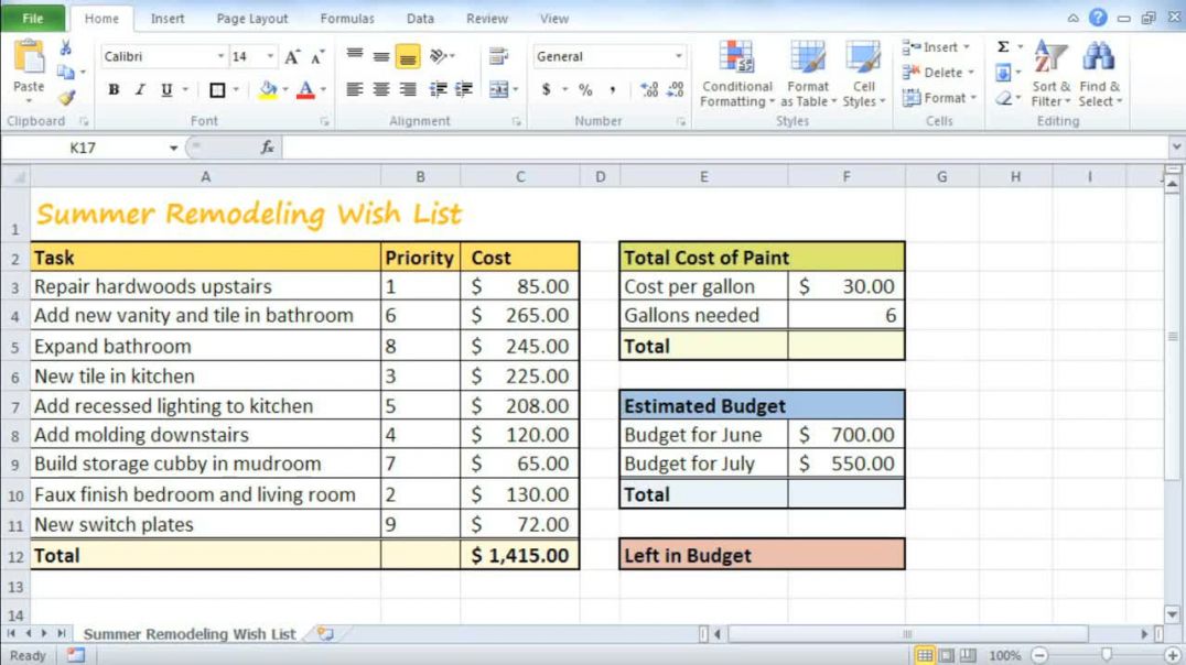 ⁣Excel 2010_ Simple Formulas