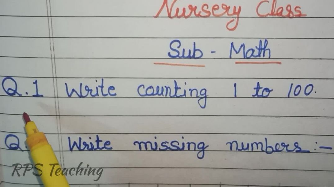 #NURSERY CLASS के बच्चों को MATH के पेपर की तैयारी कैसे कराएं Nursery Best Math Worksheet for Kids