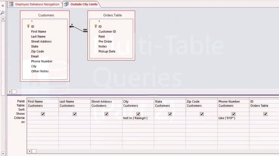 ⁣Access 2013_ Multi-Table Queries (Part 2)