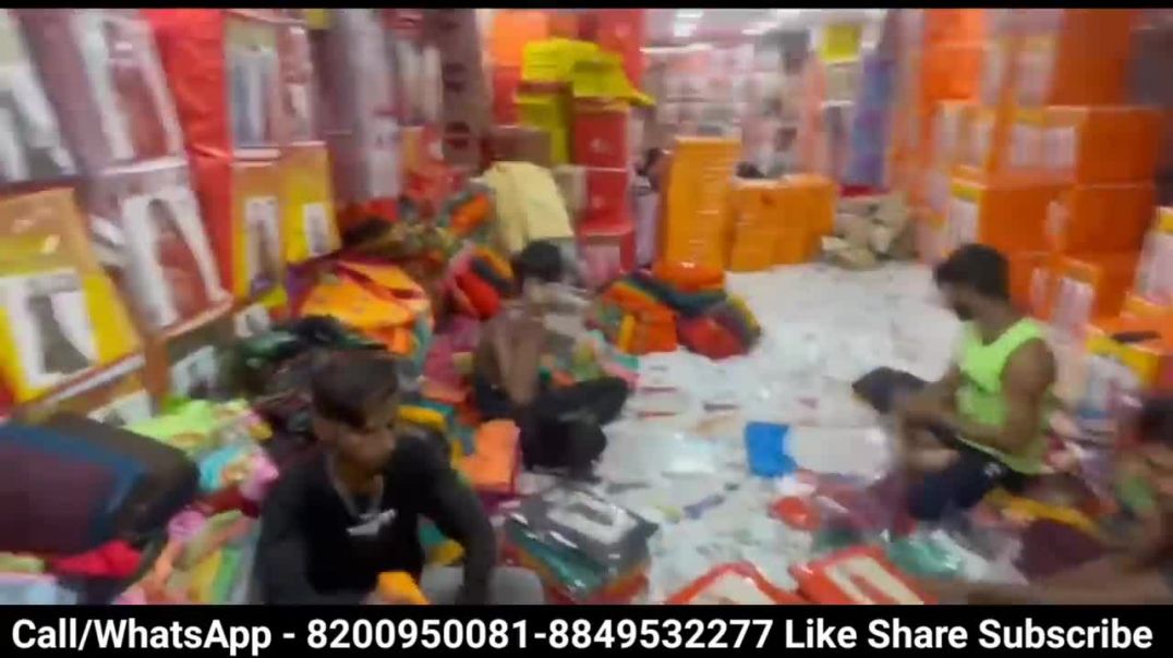 तीज स्पेशल लोट साड़ी 500 में 10 साड़ी ना बिके तो पैसा वापस saree wholesale market in surat