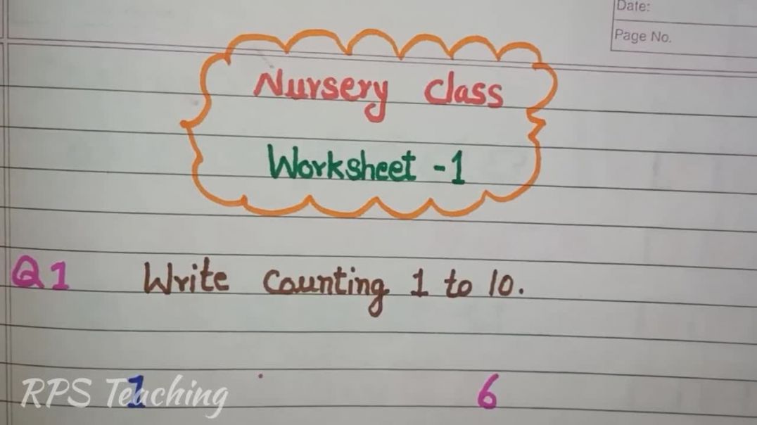 Nursery Class Math Worksheet 1 New Math Worksheet for Nursery Class Session 2022-23 @RPS Teaching