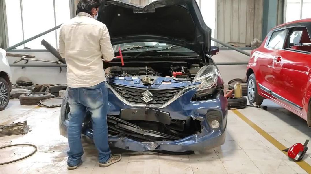 BALENO FRONT ACCEDENT FULL REPAIRING PROCESS #AUTOMOBILESERVICE