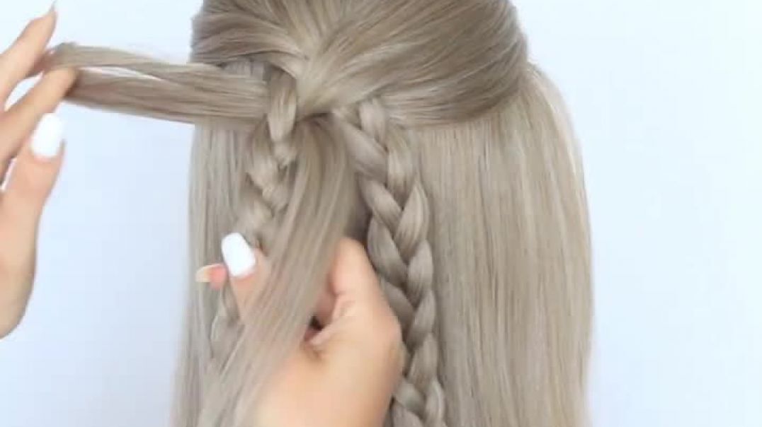 Half Up Back to School Hairstyle - 7 Strand Braid the easy way by Another Braid Hair Tutorial