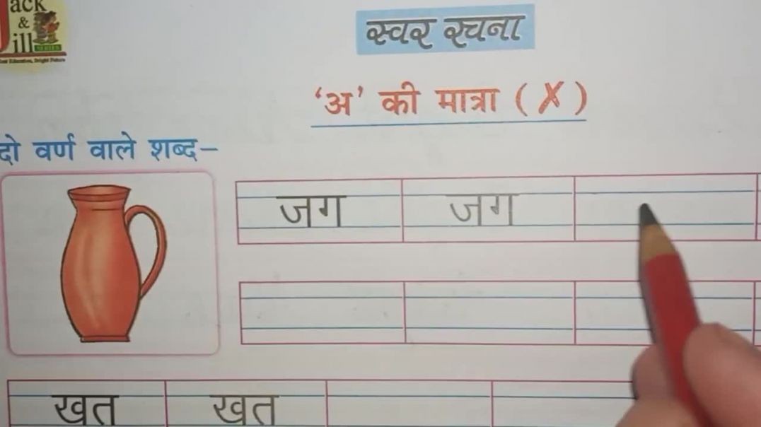 ⁣[ Hindi Worksheet ] दो वर्णों वाले शब्द का उच्चारण Do Varno vale Shabd for #LKG  #UKG Class