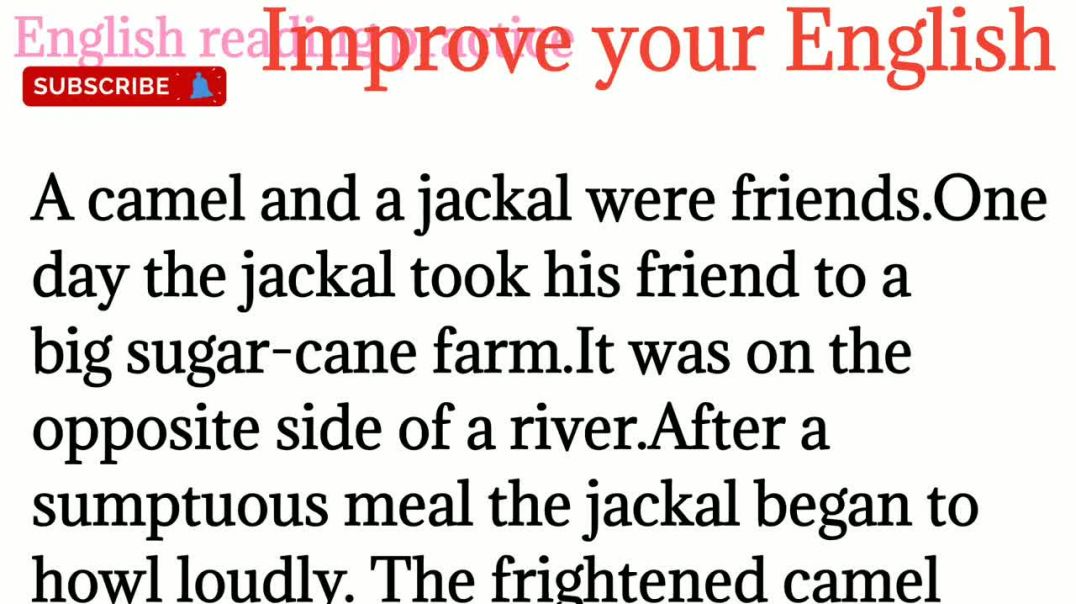 149, A camel and jackal story_ English to Hindi translation_paragraph @English reading practice