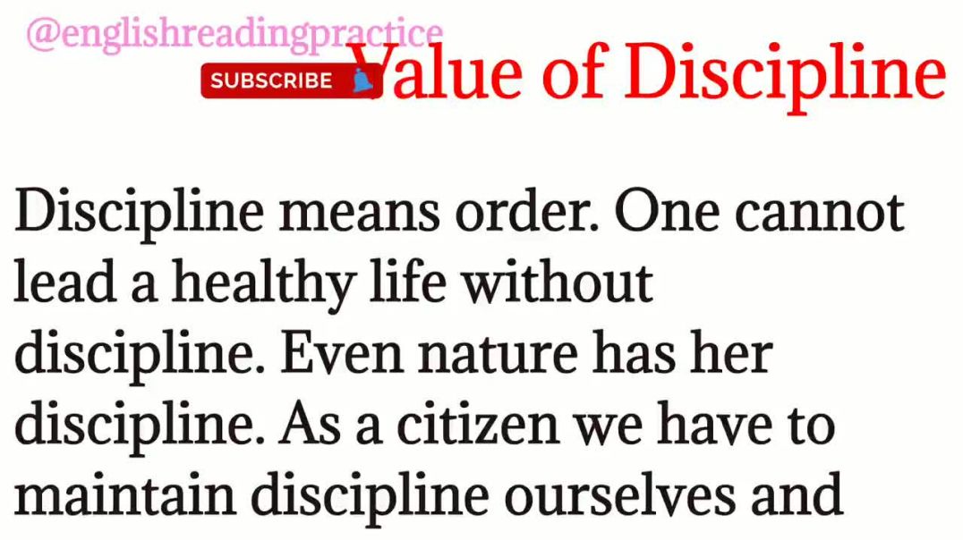 44, Value of discipline_how to learn English_improve English words_how to read books_Vocabulary