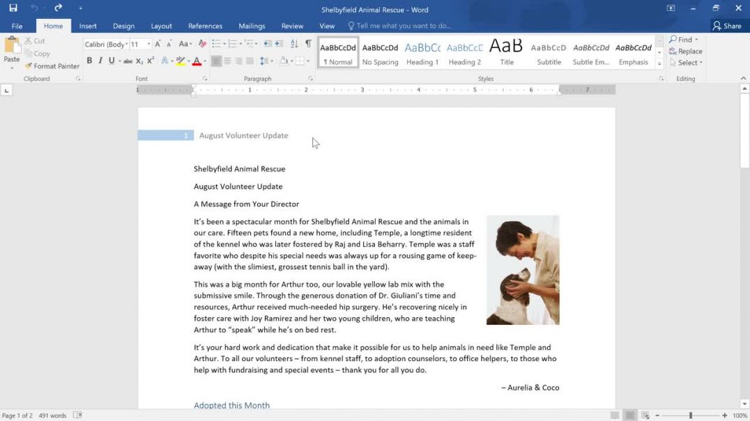 ⁣Word_ Applying and Modifying Styles