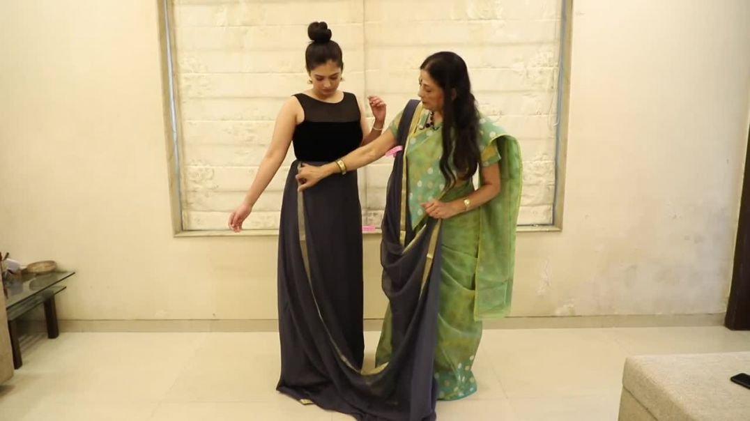 Style no 103 _ Kalpana Shah Saree Drapes _ Wedding _ Saree Drapes_ Stylish_ Western_