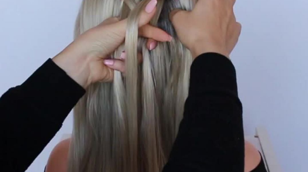 Twisted Edge Fishtail Braid Half Up, Hair Tutorial by Another Braid