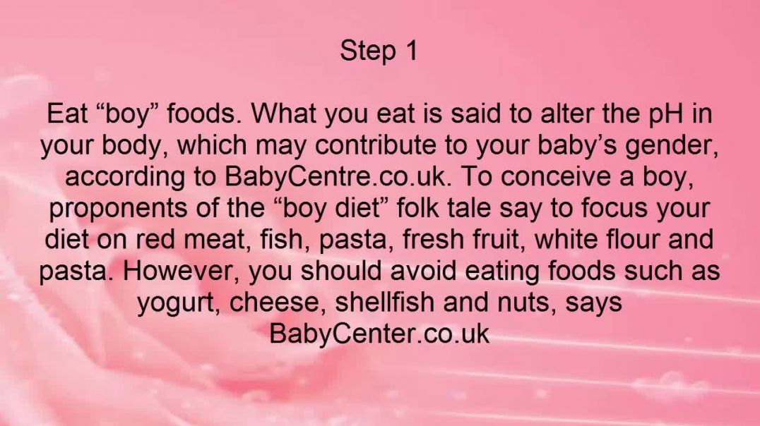 ⁣How To Conceive A Baby Boy Naturally At Home