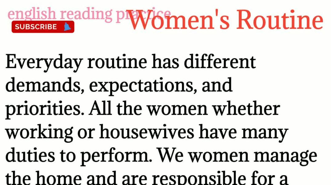 83, Women routine_ Daily routine_ how to tell daily routine_English to Hindi translations_vocabulary