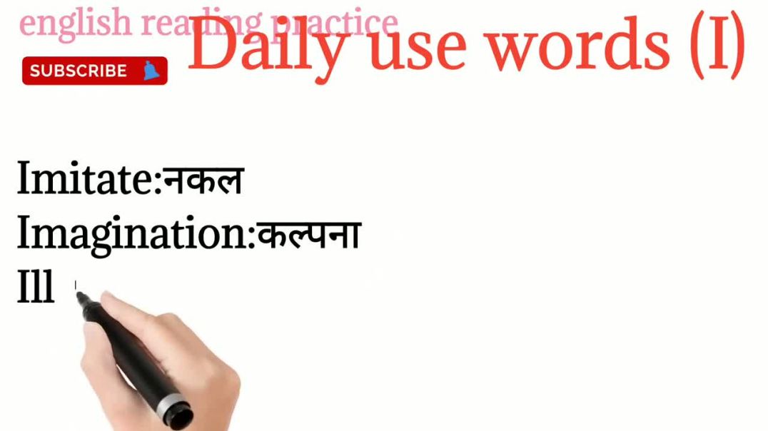 ⁣Daily use words vocabulary_Daily use words in english with Hindi_