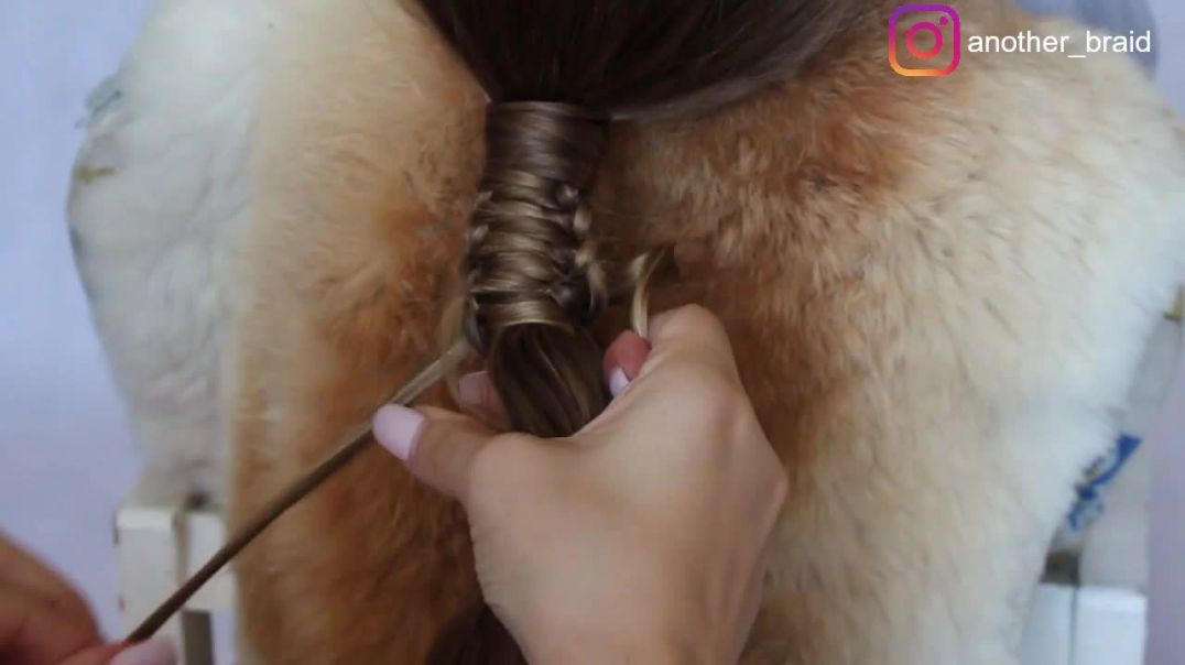 ⁣SAMURAI BRAID PONYTAIL 2 Sided Chinese Ladder Braid by ANOTHER BRAID