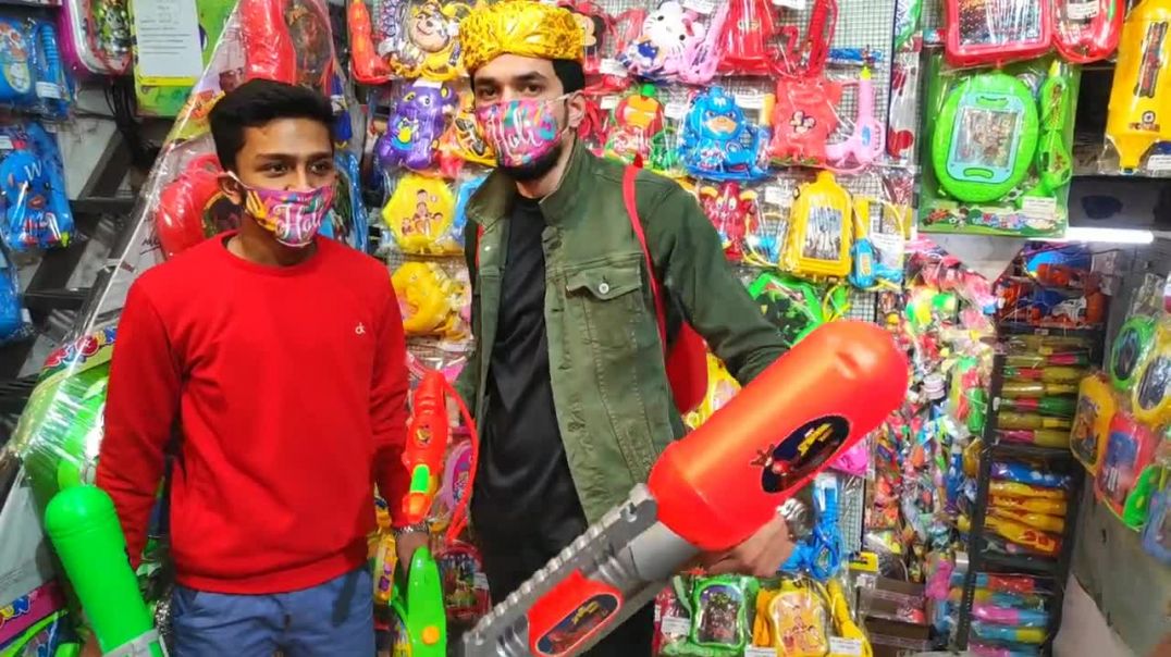 ⁣Holi Colourful Bomb Testing 💥 __ Holi Item Wholesale Market Sadar Bazar In Delhi __ Happy Holi Video