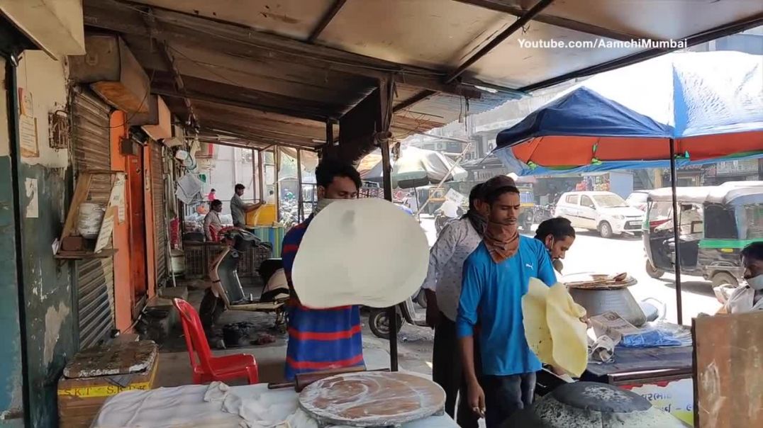 Flying Bread of India _ Art of Making Rumali Roti _ Indian Street Food