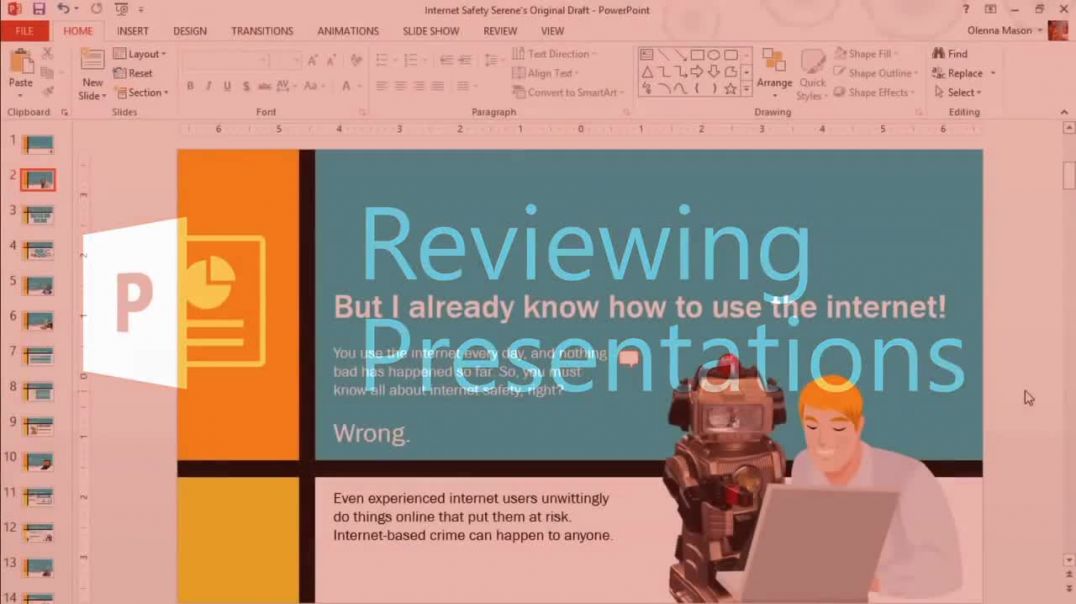 PowerPoint 2013_ Reviewing Presentations