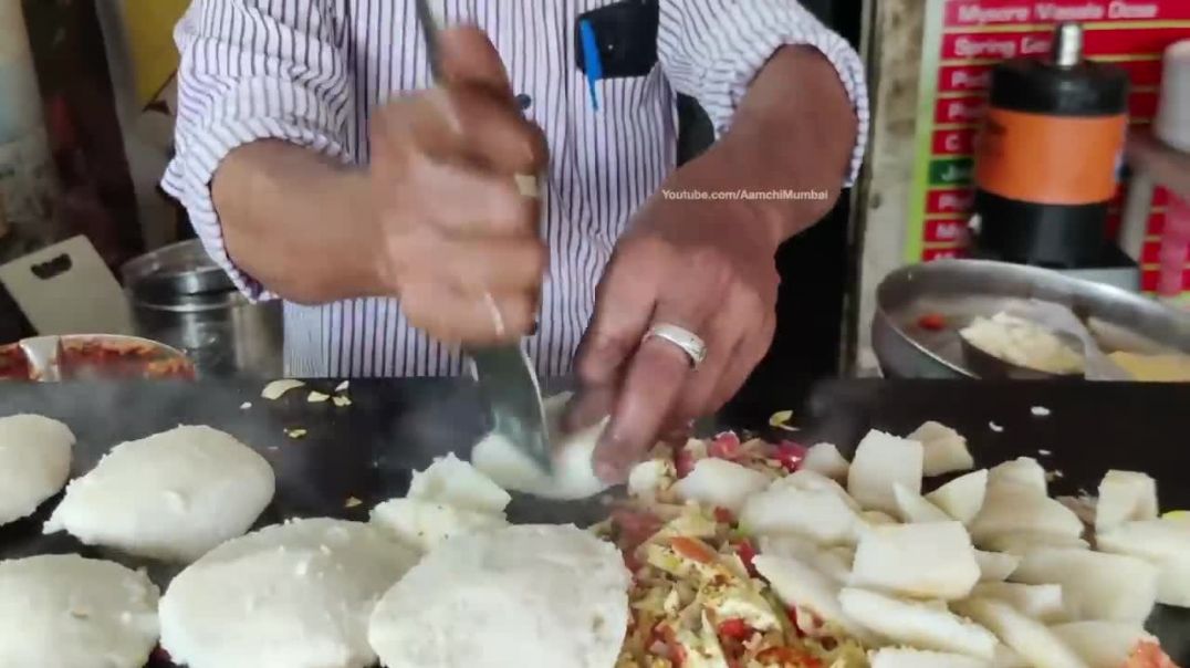 ⁣IDLI CUTTING FRY _ Paneer Chilli Idli _ Indian Street Food