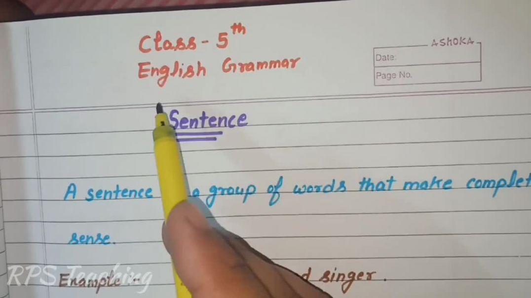 ⁣ENGLISH GRAMMAR - CLASS 1 __ 2022-23 4th, 5th Class English Grammar Series __ @RPS Teaching #study