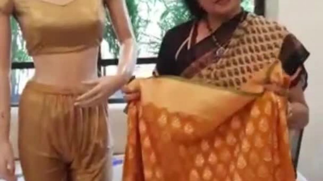 Style No 45- How to drape Saree in Pant Style- Rekha in Saree- Kalpana Shah Sari Drapes-