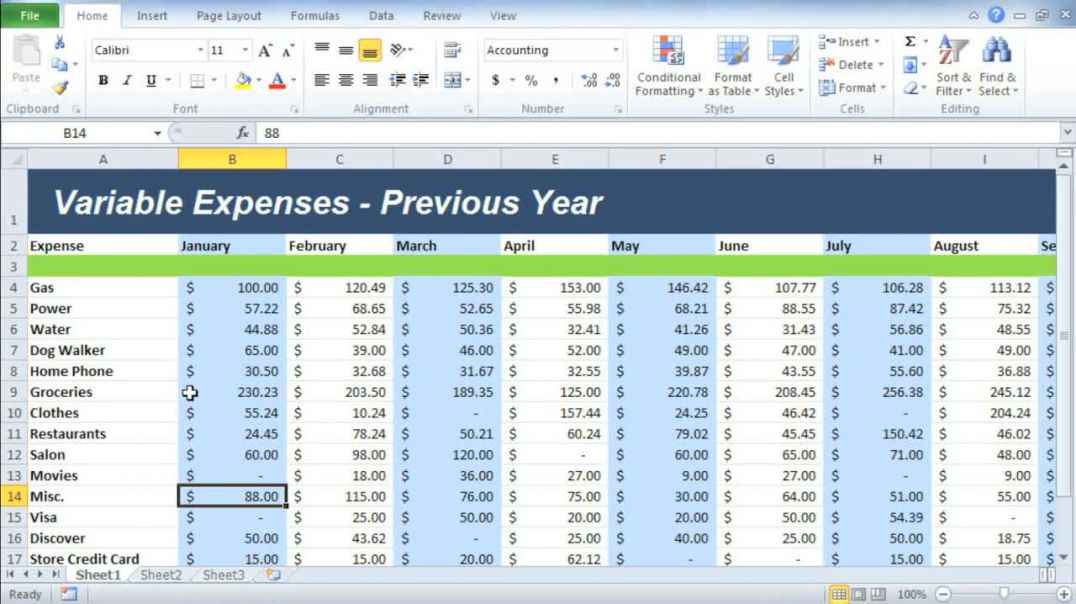 ⁣Excel 2010_ Intro to Worksheets