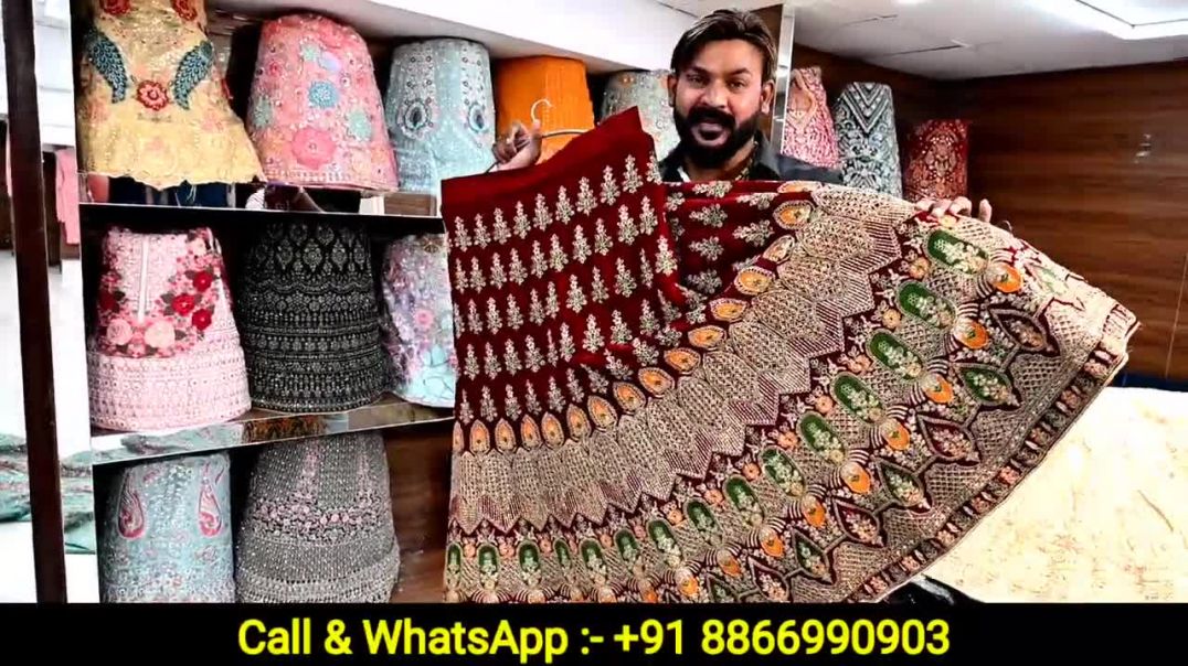 Cheapest Bridal  Designer Lehenga Choli With Price _ Surat Wholesale Lehenga Market _ सस्ते लहंगें