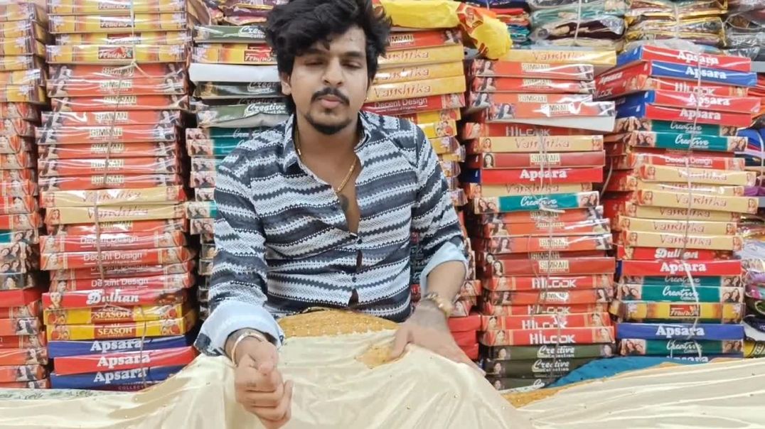 खुशखबरी 50₹ से मिक्स लॉट साड़िया 500 में 10 साड़ी 😱Saree Wholesale Market in Surat _💣
