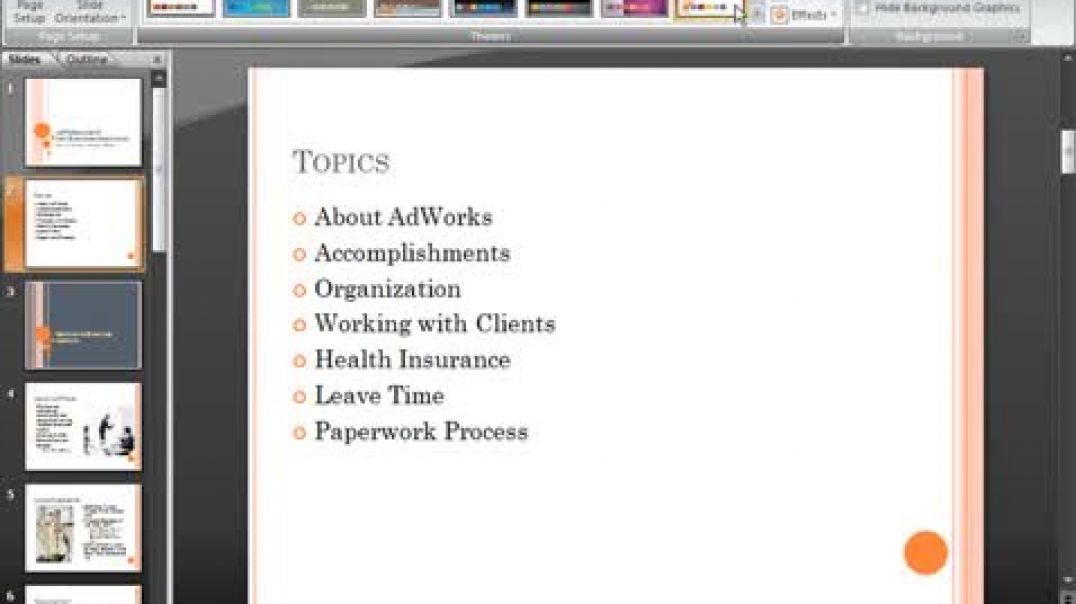 PowerPoint 2007 Using the Slide Master