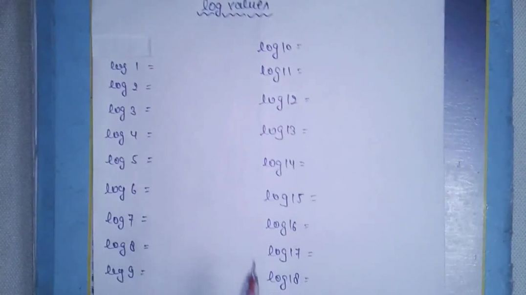 ⁣Values Of log ( MATHEMATICS )