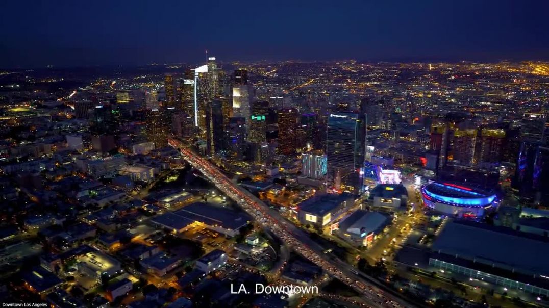 ⁣Los Angeles in 8K ULTRA HD - Here is The Hollywood (60 FPS)