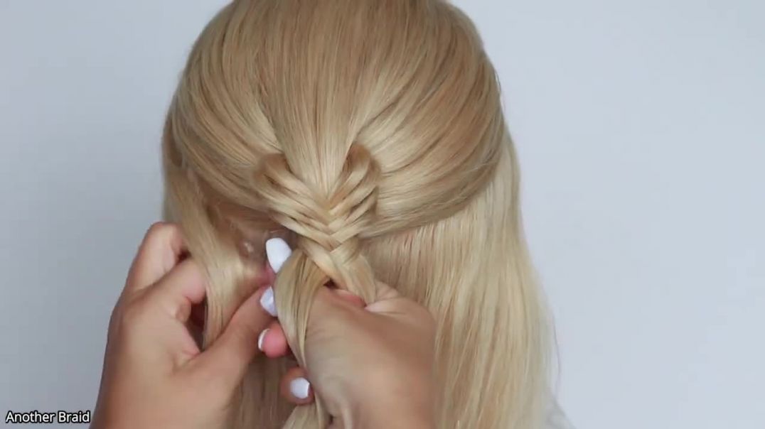 Reversed Fishtail Braid Updo Hairstyle New hairstyle for short to medium hair