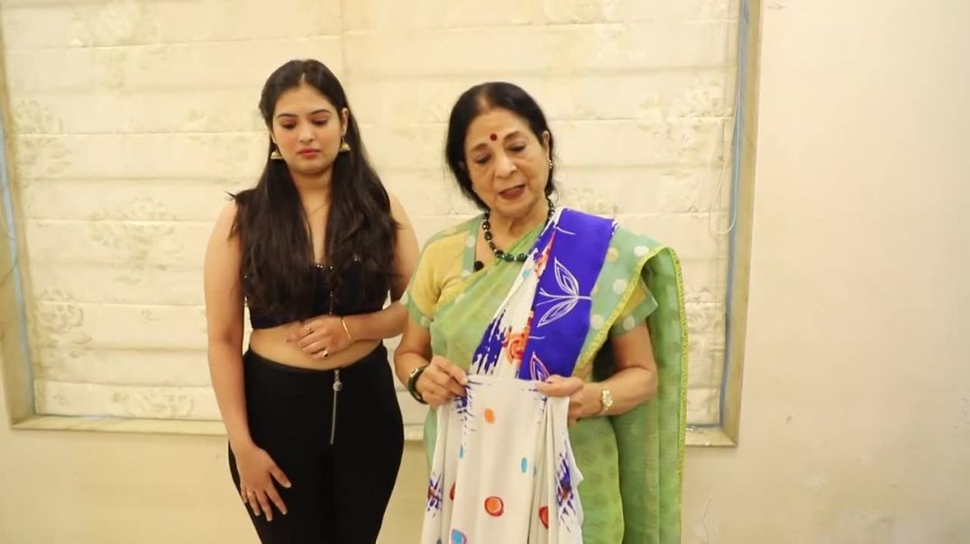 ⁣Style no 100 _ Kalpana Shah Saree Drapes _ Summer _ Saree Drapes_ Stylish_ Summer Season_ Western