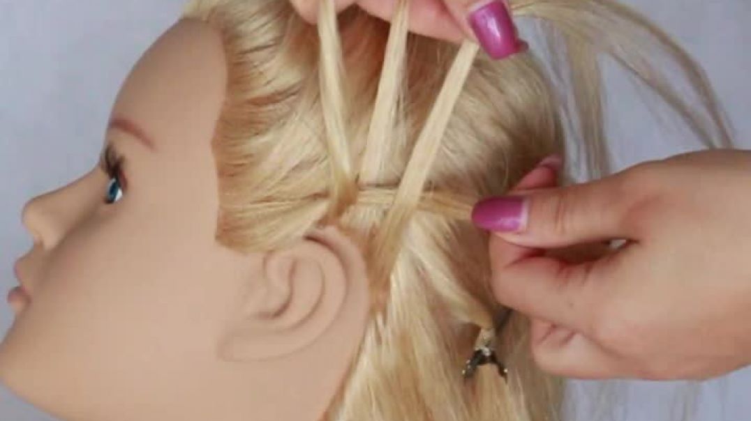 Half Up Crown Braid Hair Tutorial _ Summer Hairstyles 2020 _ 4 (four) strand diamond halo headband