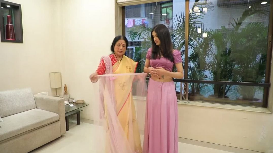Saree Draping Tips_ Kalpana Shah  Sari Drapes_ Saree Draping_ Netted Saree_ Net Saree