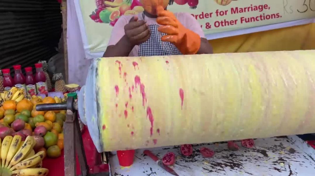 ⁣Ice Cream Making on Hand Roller _ Indian Street Food