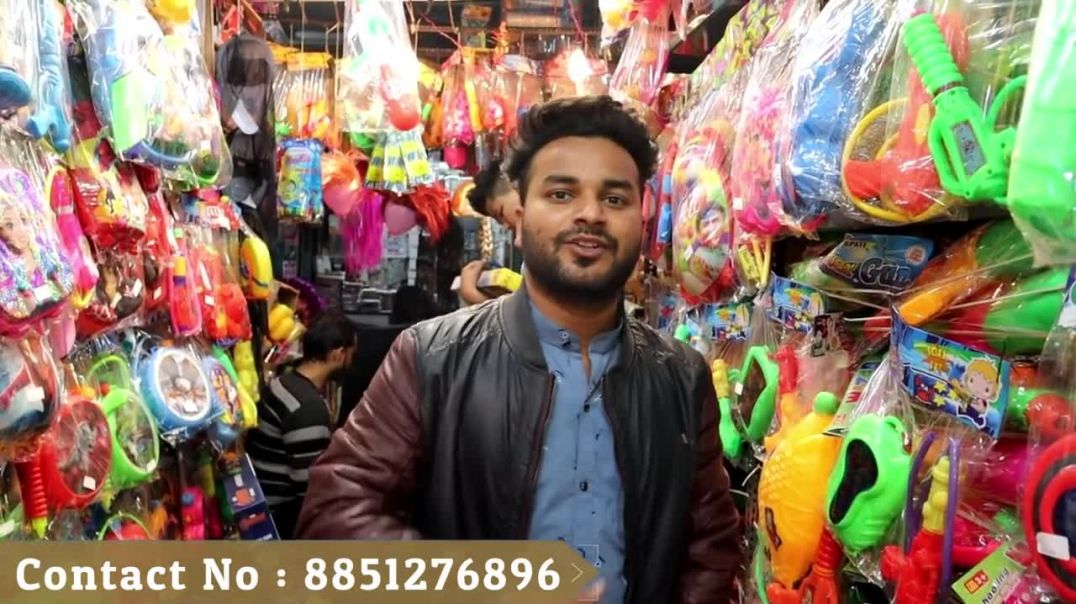 Cheapest Holi Items Sadar Bazar __ Colors Market __ Pichkari Market __ Delhi