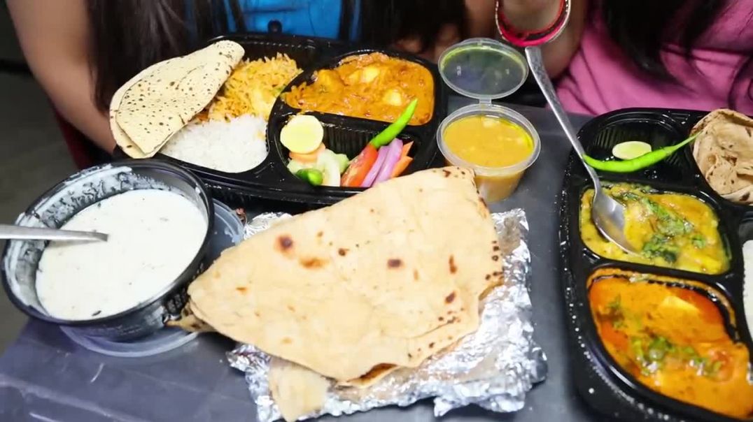 ⁣Paneer TikkaThali, Punjabi Thali and Biryani Thali Eating Challenge Thali Eating Challenge
