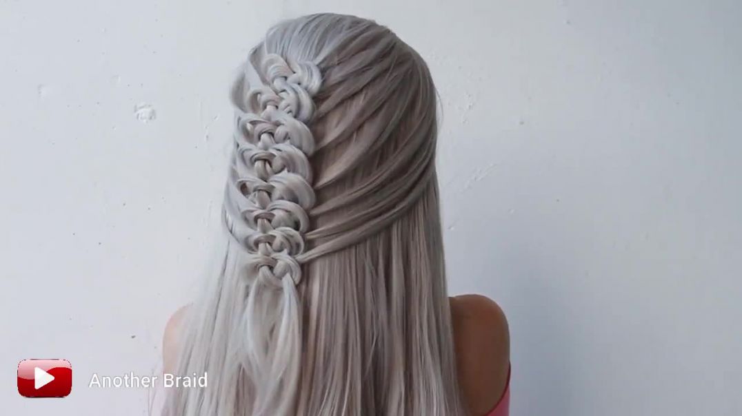 ⁣Easy Knotted Loop Crochet Braid by Another Braid Celtic Knot Hairstyle