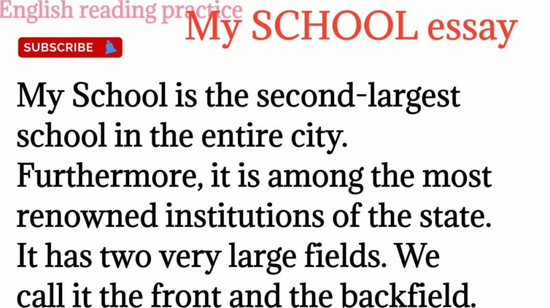 108,My school 🏫 essay_ essay on my school_ how to read english to hindi translation improve grammar