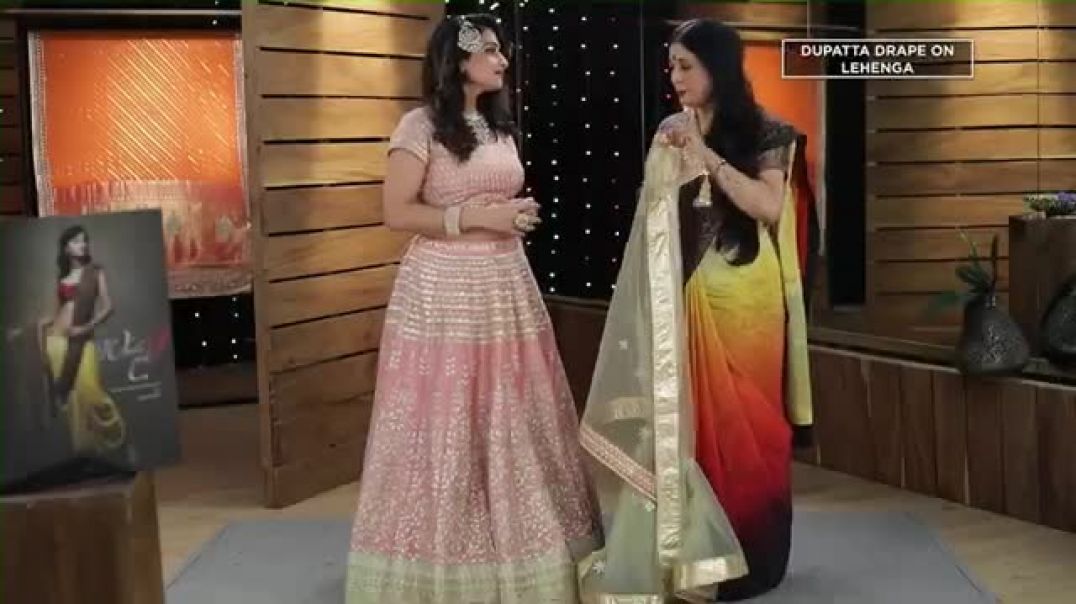 Dupatta Drape on Lehenga- Kalpana Shah