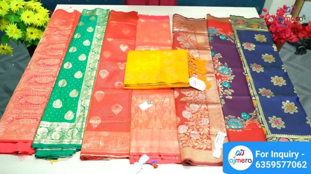 ⁣BANARSI SILK SAREE WHOLESALE IN SURAT SURAT SAREE WHOLESALE MARKET BAST SILK SAREE