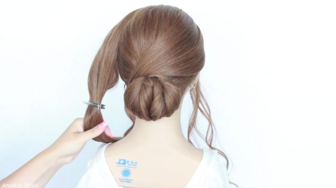 EASY LOW BUN UPDO with ponytails  by Another Braid