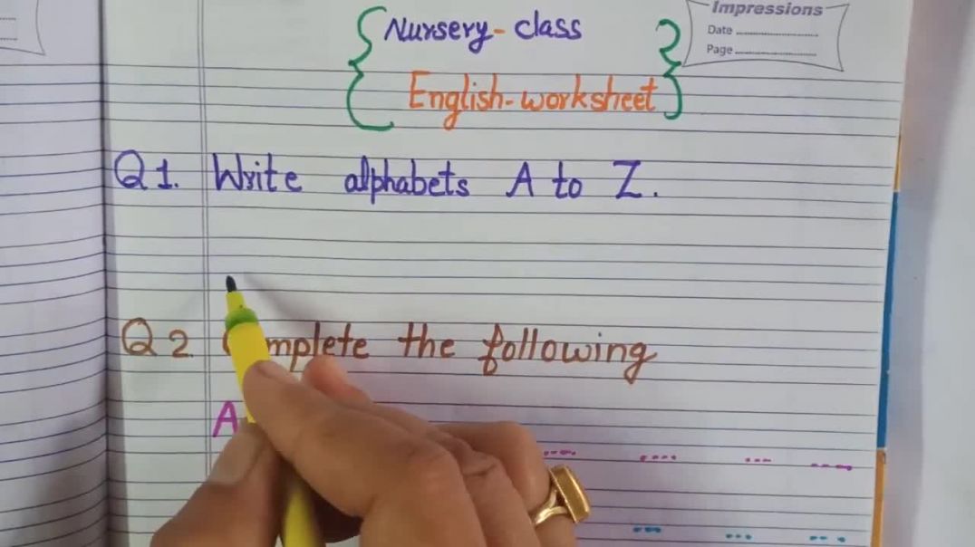 ⁣नर्सरी class के लिए English Worksheet • English Worksheet for Nursery Class • Nursery Class English