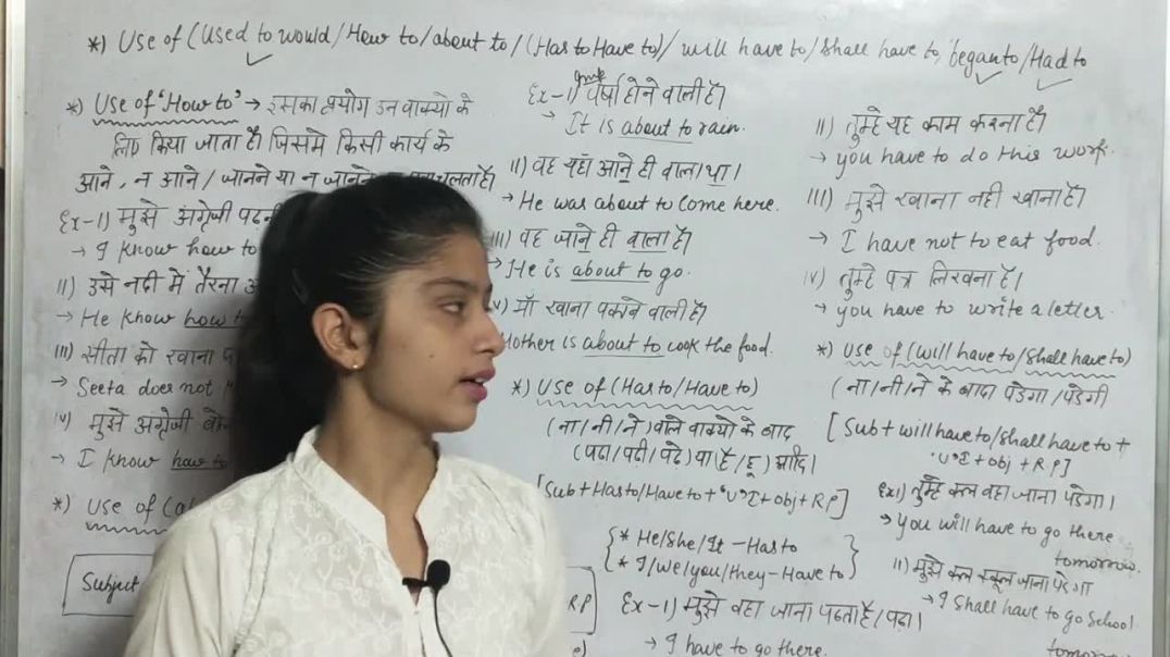 Use of How To, Use of About To, Use of Has, Have To _ Use of Will, Shall Have To _ Grammar