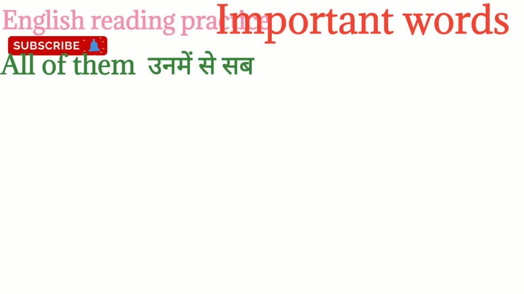 important words for learning English_ basic English words @English reading practice