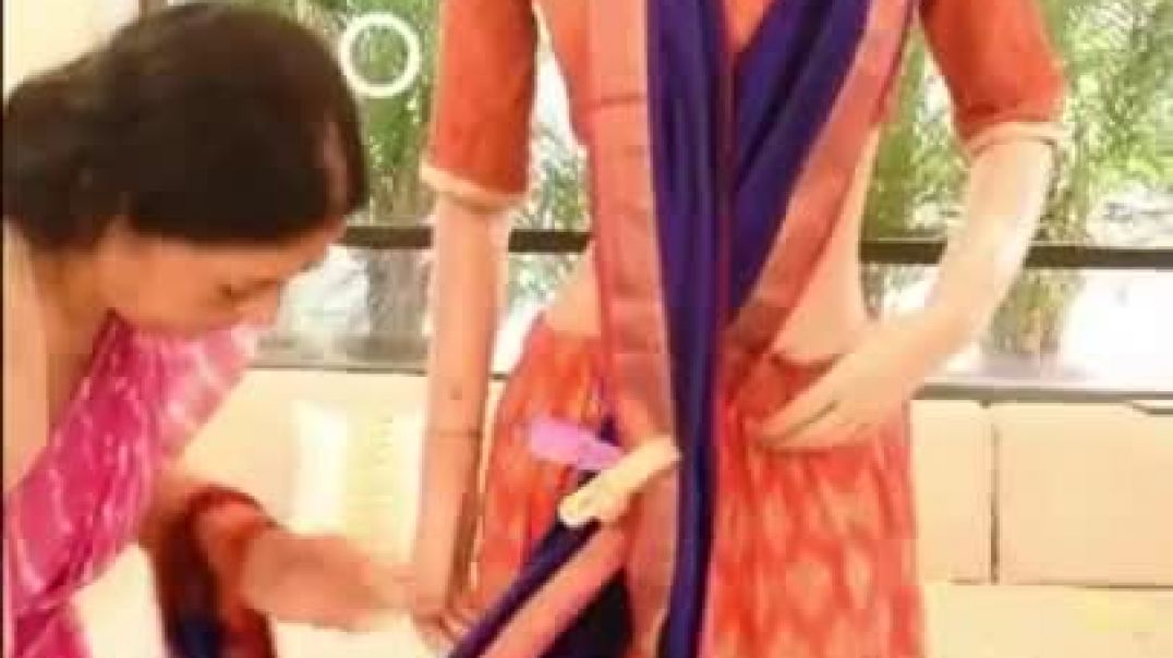 Style No 36_ Drape a Saree on a Lehenga_ Kalpana Shah Saree Drapes