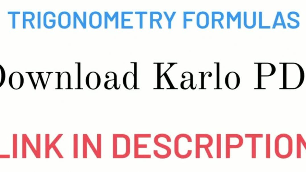 ⁣TRIGONOMETRY FORMULAS • त्रिकोणमिति के सूत्र • PDF