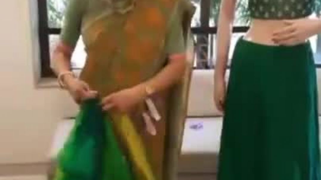 Style No 56 _ Easy LEHENGA STYLE Saree Draping_ Kalpana Shah Saree Drapes_