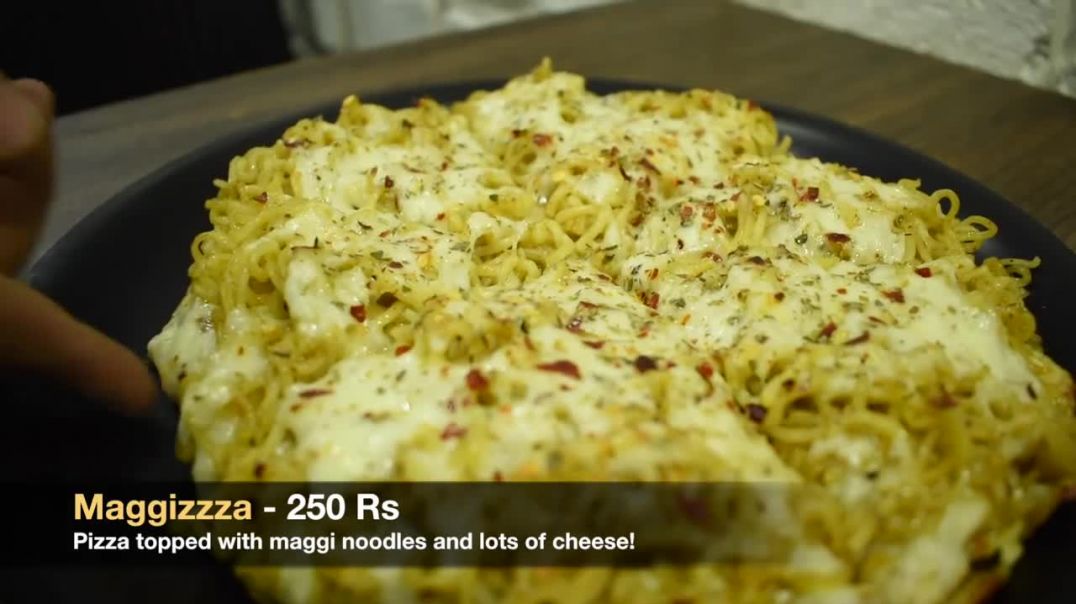 MAGGI + PIZZA MAGGIZZA _ Cheesiest Pizza Ever _ Indian Street Food